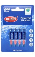 RUBIN AAA MICRO BATERIJAS, 4GAB.