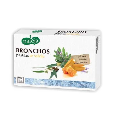 Natēja Bronchos ar salviju pastilas N12
