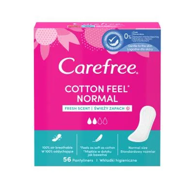 Ежедневные прокладки Carefree Cotton Feel Normal Fresh, 56 шт.