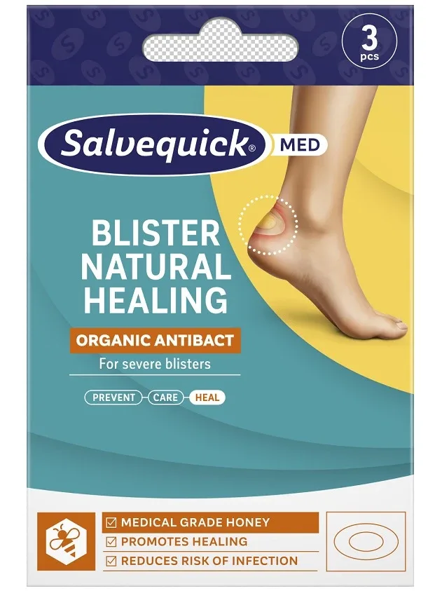 Salvequick Blister Natural Healing tulznu plāksteri, 3 gb.