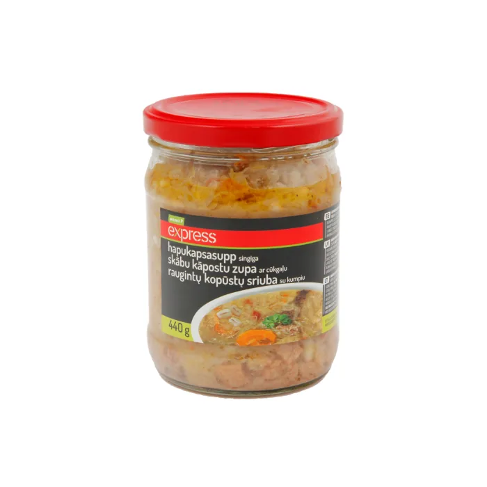 SKĀBU KĀPOSTU ZUPA AR CŪKGAĻU RIMI EXPRESS 440G