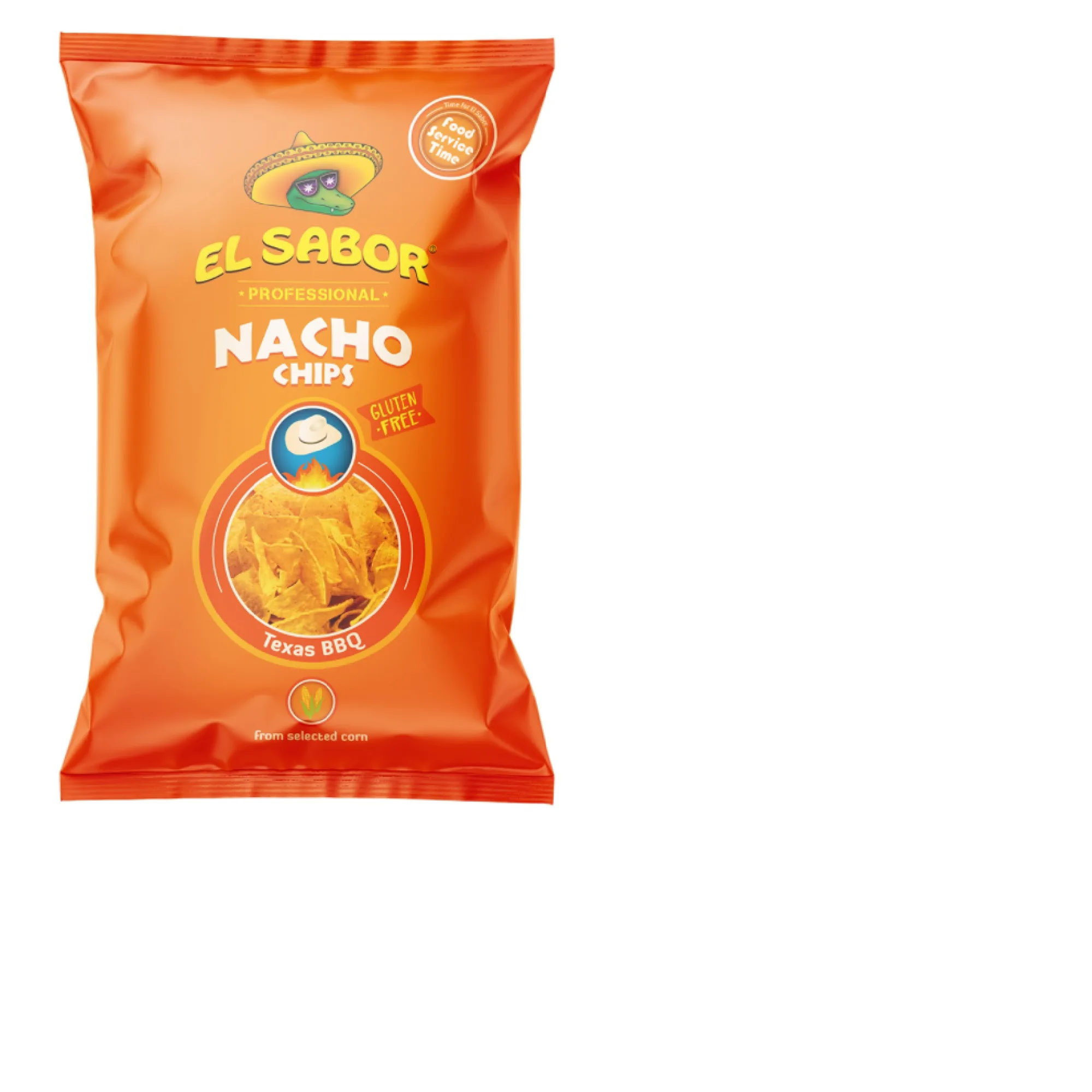 KUKURŪZAS ČIPSI EL SABOR, AR BBQ GARŠU, 425G