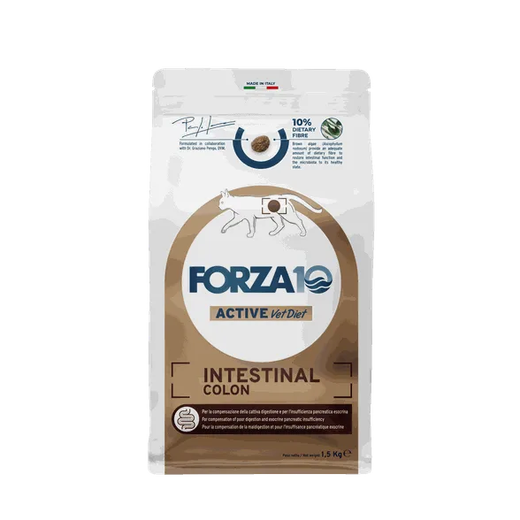 FORZA10 Active Vetdiet Cat intestinal colon, kaķiem sausā barība, 1,5 kg