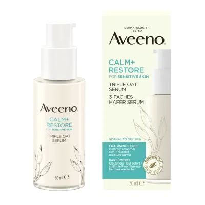 Aveeno Calm+Restore serums ar trīskāršu auzu kompleksu 30 ml