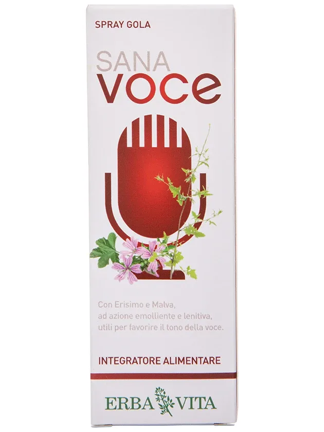 Erba Vita Sana Voce Sprejs pie aizsmakuma un balss zuduma, 30 ml