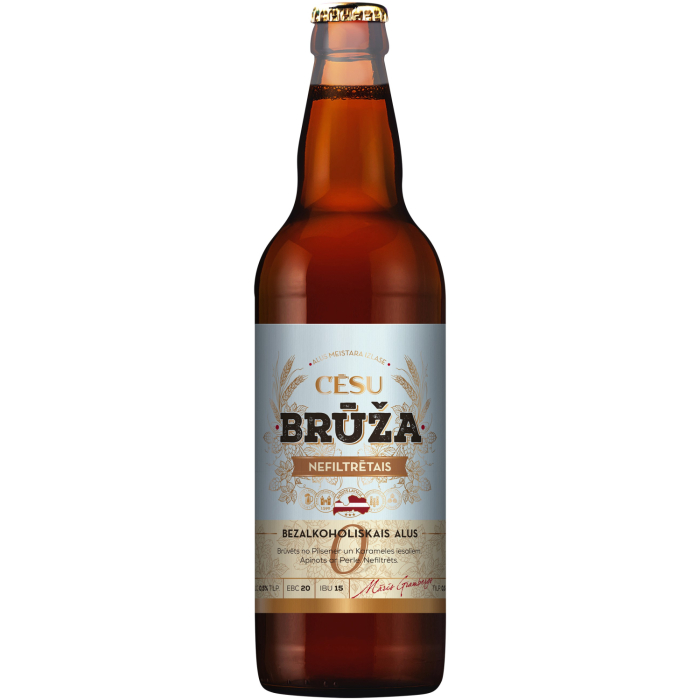 ALUS BRŪŽA BEZALKOHOLISKS NEFILTRĒTS 0,5L