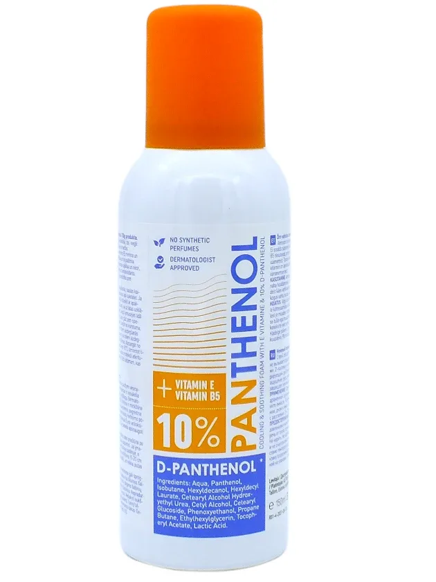 Panthenol 10% ar vitamīniem E un B5, aerosols, 150 ml