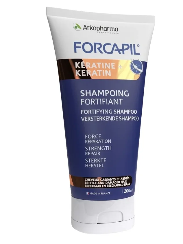 Forcapil Keratin+ šampūns vājiem un bojātiem matiem ar keratīnu, 200 ml