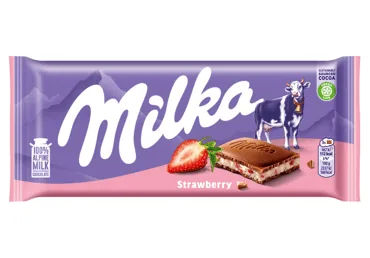 ŠOKOLĀDE MILKA STRAWBERRY YOGHURT AR PILDĪJUMU 100G