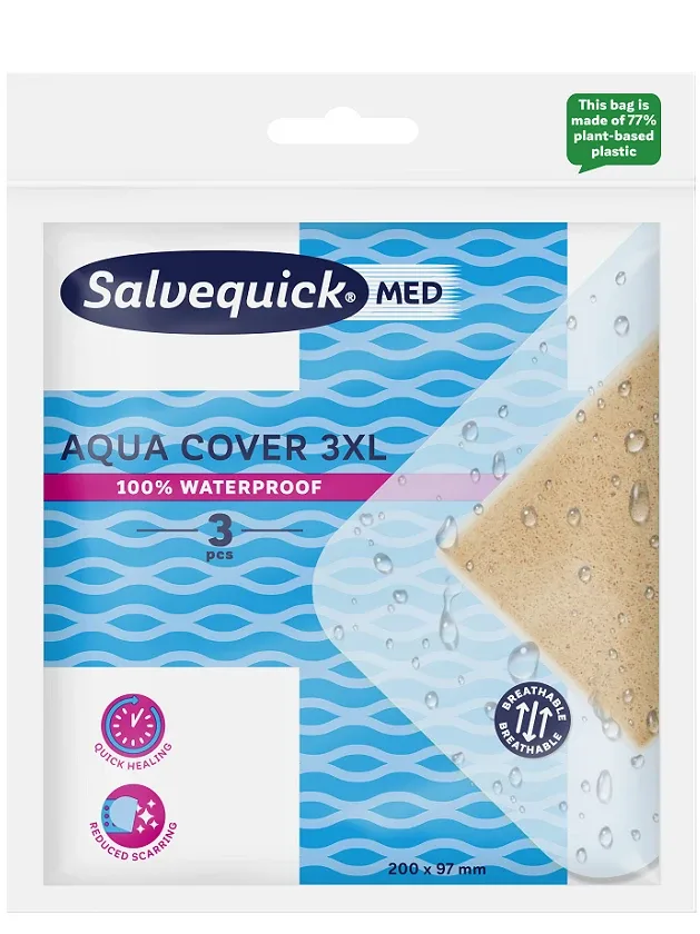 Salvequick Aqua Cover 3XL pārsēji, 3 gb.