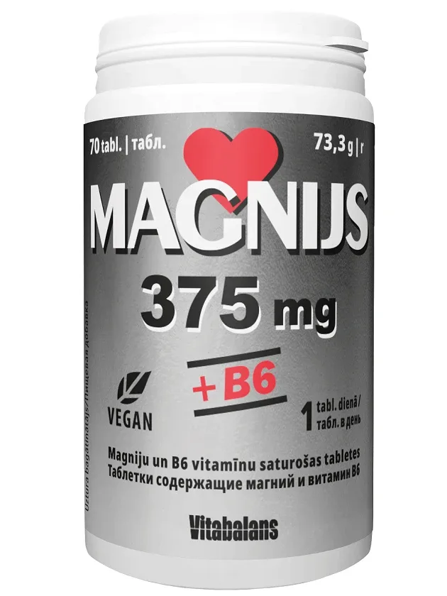 Magnijs 375 mg + B6, 70 tabletes
