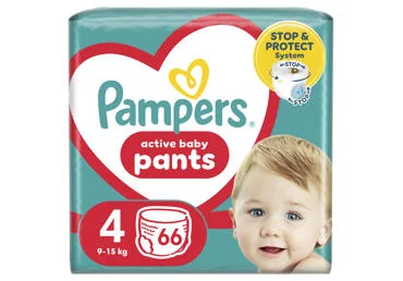 AUTIŅBIKSĪTES PAMPERS PANTS, GIANT PACK, S4 9-15KG 66 GAB.