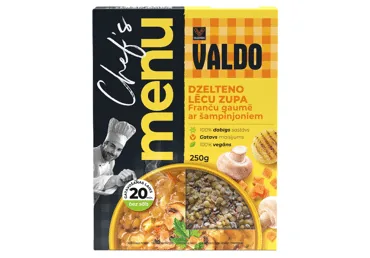 DZELTENO LĒCU ZUPA VALDO AR ŠAMPINJONIEM 250G