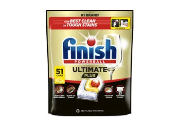 TRAUKU MAZGĀJAMĀS MAŠĪNAS KAPSULAS FINISH ULTIMATE PLUS LEMON 51GB
