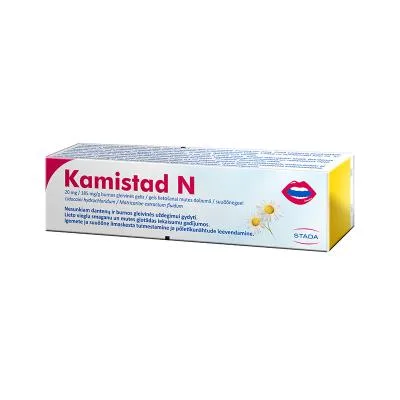 Kamistad N 20 mg/185 mg/G gels lietošanai mutes dobumā 10 g