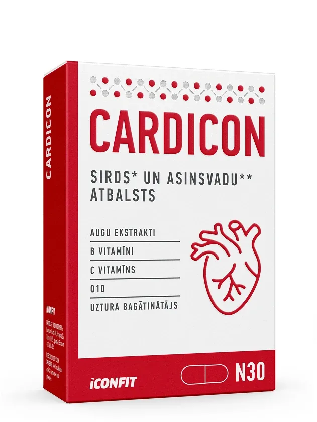 Iconfit Cardicon - Sirds un asinsvadu labsajūtai, 30 kapsulas