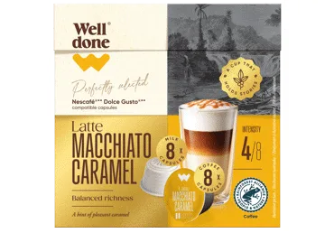 Kafijas kapsulas Well Done Caramel Latte 153 g