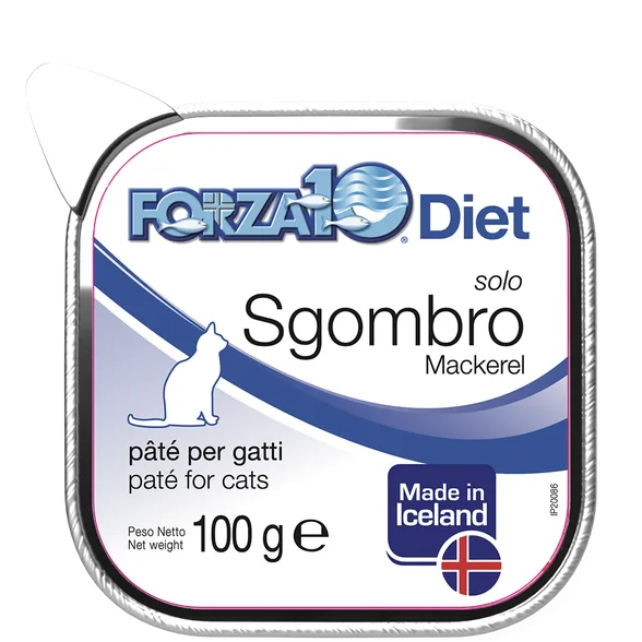 FORZA10 Solo Diet Skumbrija, kaķiem pastēte, 100 g