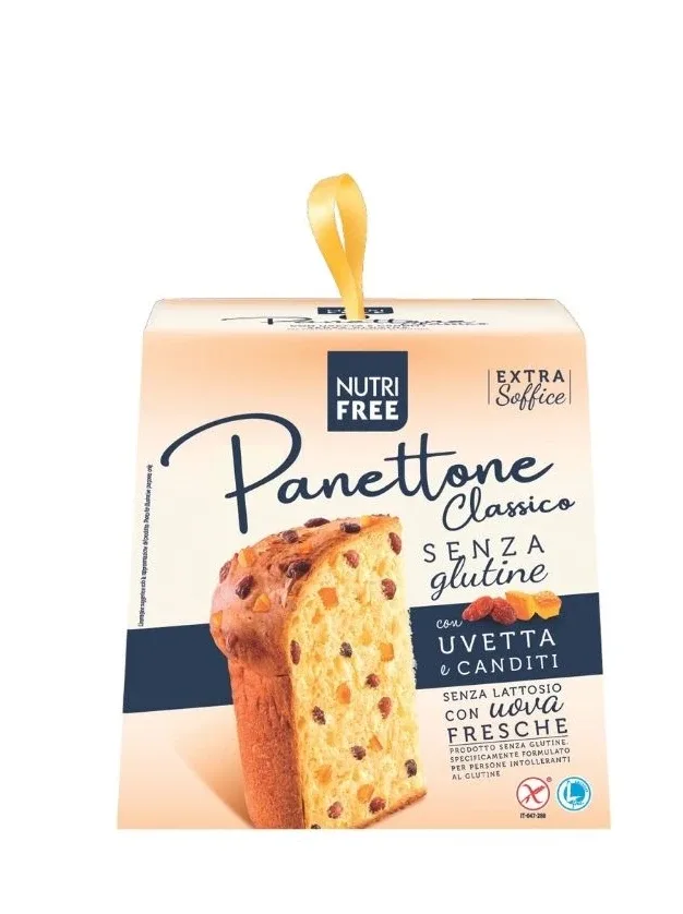 Nutrifree klasiskais panettone ar rozīnēm un sukādēm, 600 g
