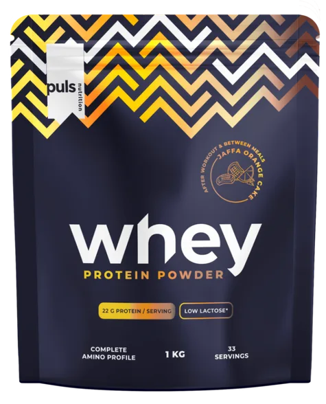 Puls Nutrition Whey Jaffa Orange cake low lactose pulveris, 1000 g