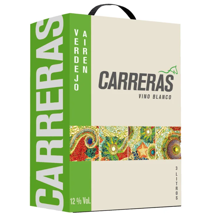 Baltvīns Carreras Verdejo Airen, sauss 12% 3 l