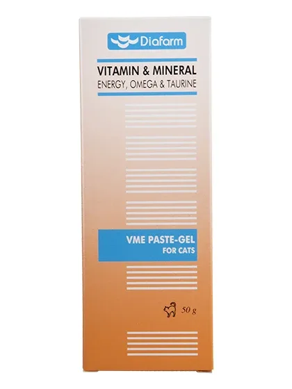 Diafarm vitamīni un minerālvielas pasta-gels kaķiem, 50 g