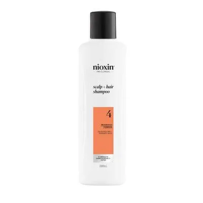 Nioxin System 4 šampūns krāsotiem matiem ar progresējošu tendenci kļūt plānākiem 300 ml