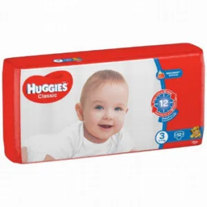 AUTIŅBIKKSĪTES HUGGIES CLASSIC JP 3 4-9KG 52GB