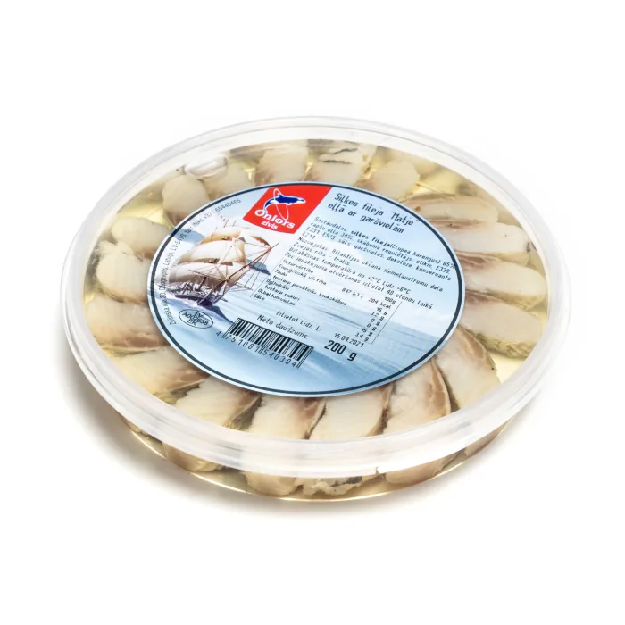 SIĻĶES FILEJA ONIORS ZIVIS MATJE EĻĻĀ AR GARŠVIELĀM 200G/130G