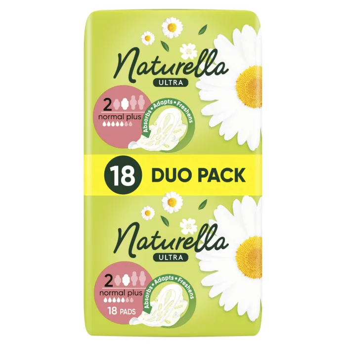 HIGIĒNISKĀS PAKETES NATURELLA ULTRA NORMAL PLUS S2 18GAB.