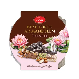 TORTE LĀČI BEZĒ AR MANDELĒM ŪDENSROZE 500G
