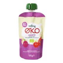 EKOLOĢISKA PUTRA SALLING EKO AR AUZĀM, ĀBOLIEM, BATĀTĒM UN PLŪMĒM 6MĒN. 120G