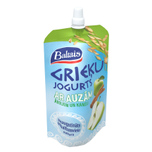GRIEĶU JOGURTS BALTAIS AR AUZĀM, ĀBOLIEM UN KANĒLI 180G