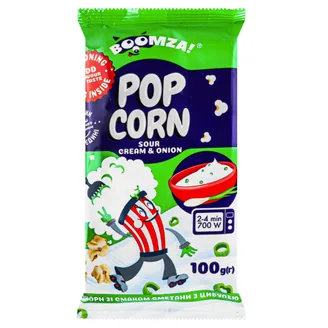 POPKORNS BOOMZA AR KRĒJUMA UN SĪPOLU GARŠU 100G