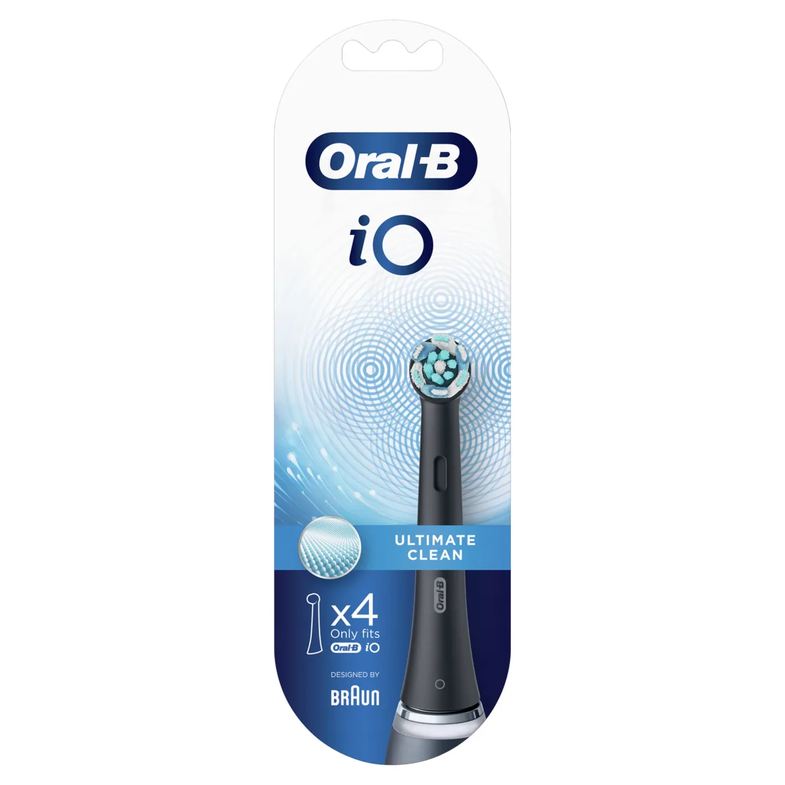ELEKTRISKĀS ZOBU BIRSTES UZGALIS ORAL-B IO ULTIMATE CLEAN, BLACK, 4 GAB.