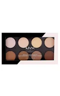 NYX PROFESSIONAL MAKEUP HIGHLIGHT&CONTOUR PRO IZGAISMOŠANAS UN KONTURĒŠANAS PALETE, 21.6G