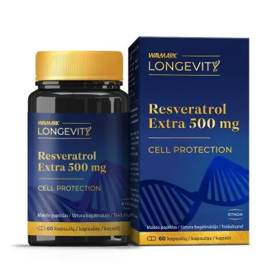 Walmark longevity resveratrol extra 500 mg kapsulas N60