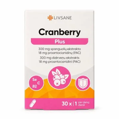 Livsane Cranberry Plus kapsulas N30
