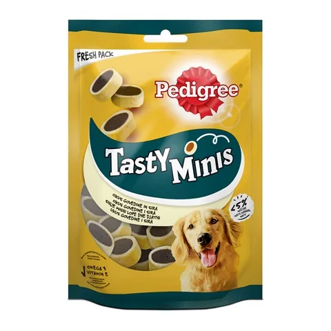 PEDIGREE TASTY MINIS LIELL./SIERS GABALIŅI 140G