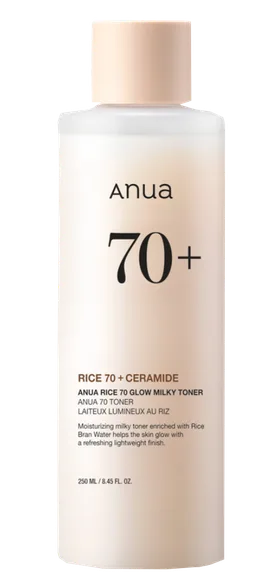 Тонер Anua Rice 70 Glow Milky, 250 мл