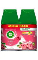 AIR WICK SPARKLING ROSE & RASPBERRY DUO AUTOMĀTISKĀ GAISA ATSVAIDZINĀTĀJA REZERVES, 2X250ML
