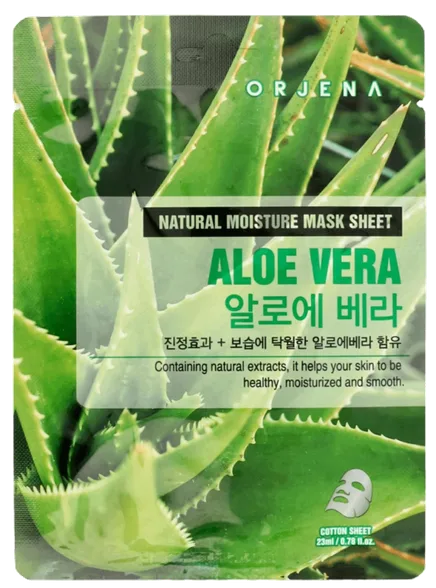Orjena Natural Moisture Aloe auduma sejas maska, 1 gab.