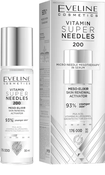 Eveline Vitamin Super Needles 200 meso-elixir skin renewal activator serums, 30 ml