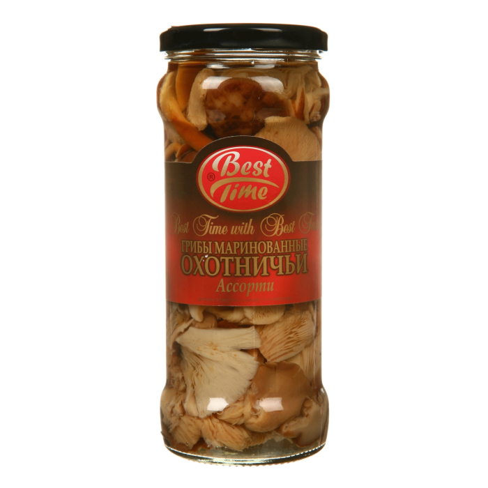MARINĒTAS SĒNES BEST TIME MEDĪBU 580ML/530G
