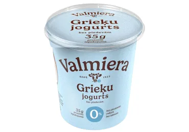 GRIEĶU JOGURTS VALMIERA BEZ LAKTOZES 0% 350G