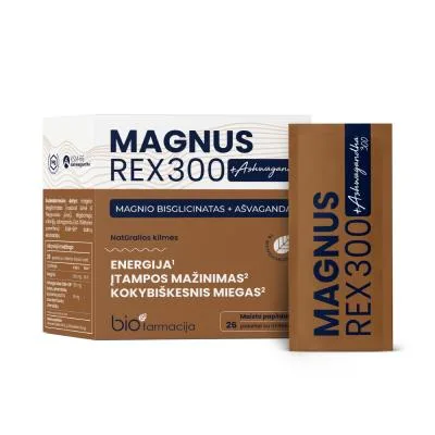 Biofarmacija Magnusrex 300 + ashwaganda 300 pulveris N26