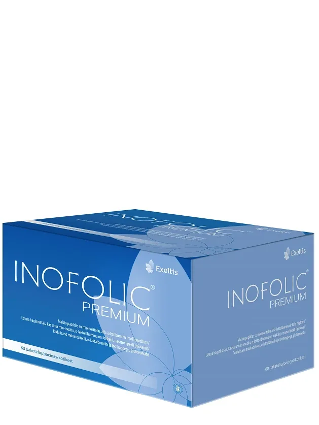 Inofolic premium pulveris, 60 paciņas