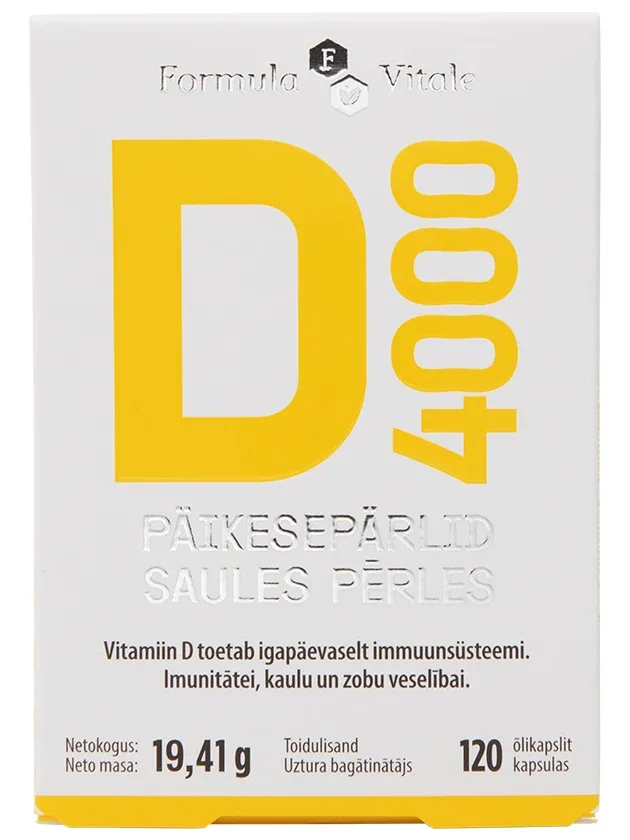 Formula Vitale D vitamīns 4000, 120 kapsulas