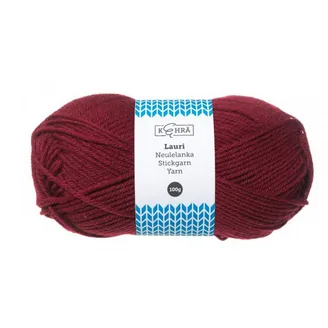 Пряжа Kehrä Lauri, 75% шерсть 25% полиамид, бордовая, 100 г
