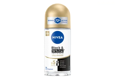 DEZODORANTS NIVEA BLACK&WHITE SILKY SMOOTH RULLĪTIS SIEVIETĒM 50ML